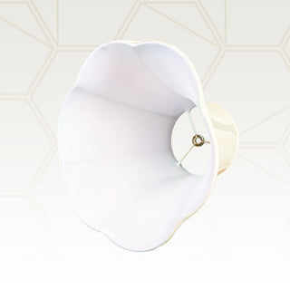 Royal Designs Bottom Scalloped Bell Lamp Shade, Eggshell, 8x16x13, Single