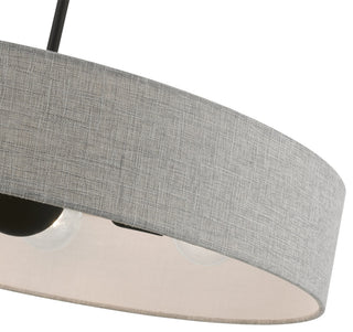 Elmhurst 5 Light Black Large Drum Pendant