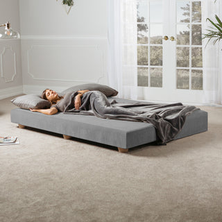 Alon Daybed Queen Size Convertible Sleeper, Grey Chenille