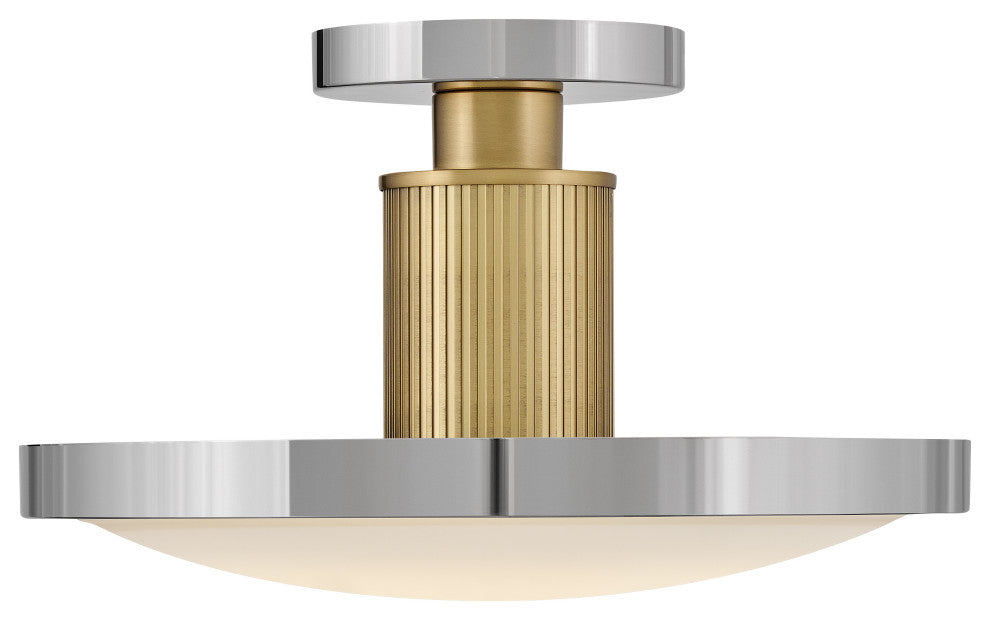 Hinkley Kieran Medium Semi-Flush Mount, Polished Nickel