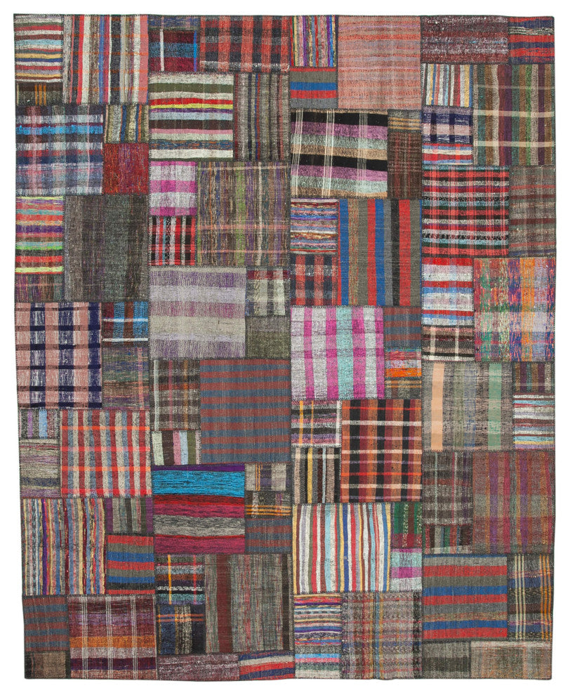 Rug N Carpet - Handmade Anatolian 10' 10'' x 13' 5'' Rustic Patchwork Kilim Rug