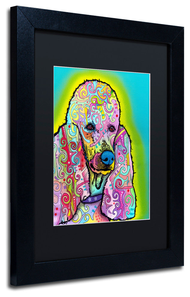 Dean Russo 'Poodle' Art, Black Frame, Black Mat, 11x14