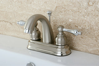 Kingston Brass 4" Centerset Bathroom Faucet, Brushed Brass