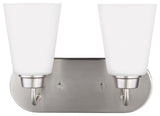 Generation Lighting Lighting 2-Light Wall/Bath, Brushed Nickel