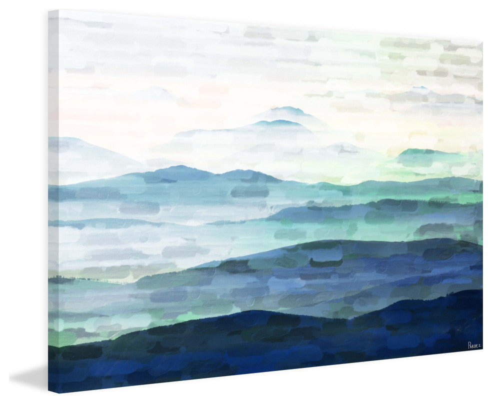 "Mountain Tops" Painting Print on Wrapped Canvas, 30"x20"