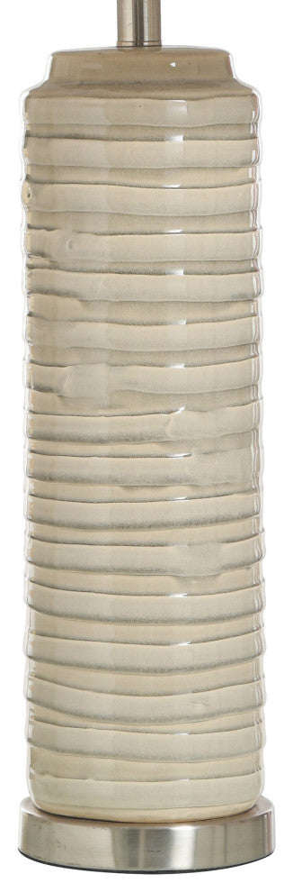 Anastasia Table Lamp Beige Body, Off White Finish