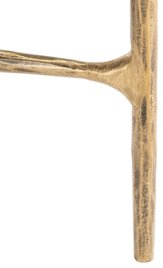 Safavieh Couture Jessa Forged Metal Tall Round End Table, Brass