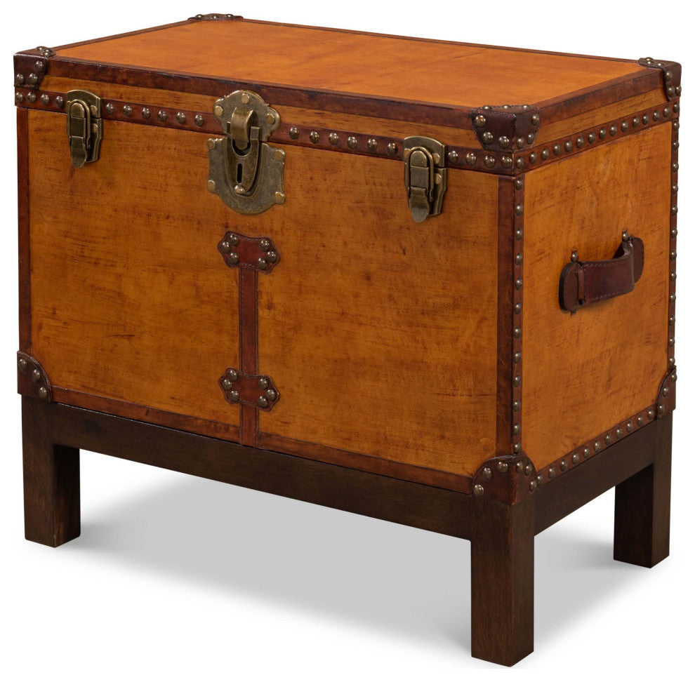 English Campaign Decorative Box on Stand