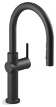 Crue Pull-down single-handle kitchen sink faucet, Matte Black