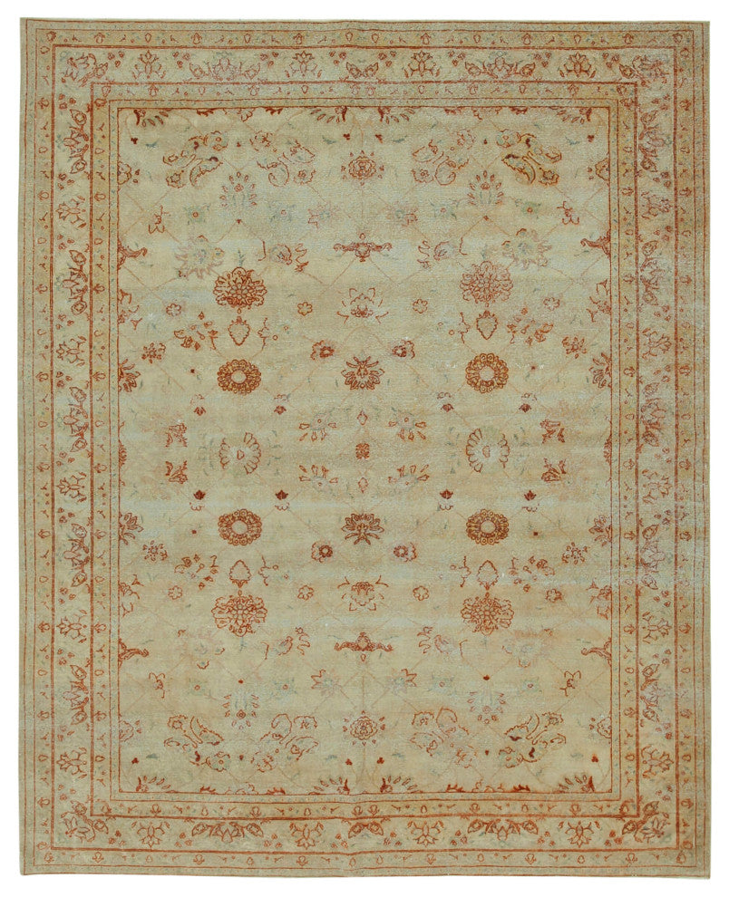Rug N Carpet - Handmade Oriental 8' 0" x 10' 3" Decorative Oushak Area Rug