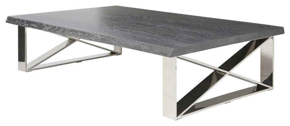 Aix Coffee Table, Oxidized Gray Oak