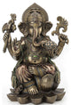 Lord Ganesha Sitting On Lotus Sculpture Hindu and Buddhism