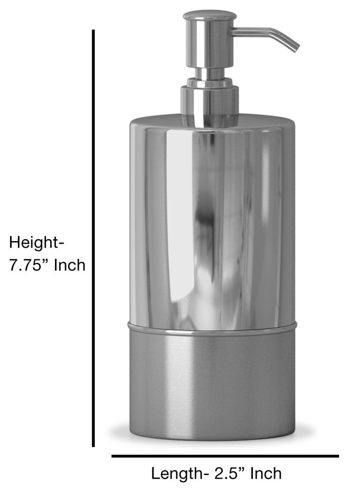 nu steel Parkston Two-Tone RUST RESISTANT Stainless Steel Refillable Soap Pump
