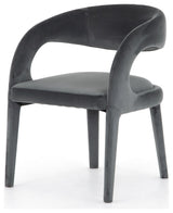 Hawkins Dining Chair, Charcoal Velvet