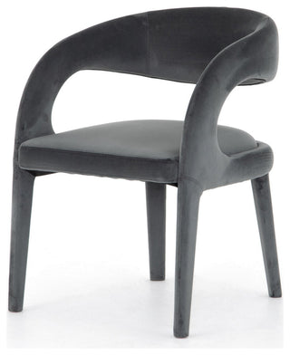 Hawkins Dining Chair, Charcoal Velvet