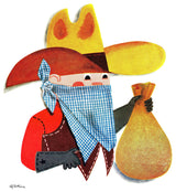 "Cowboy" Painting Print on Canvas by Curtis