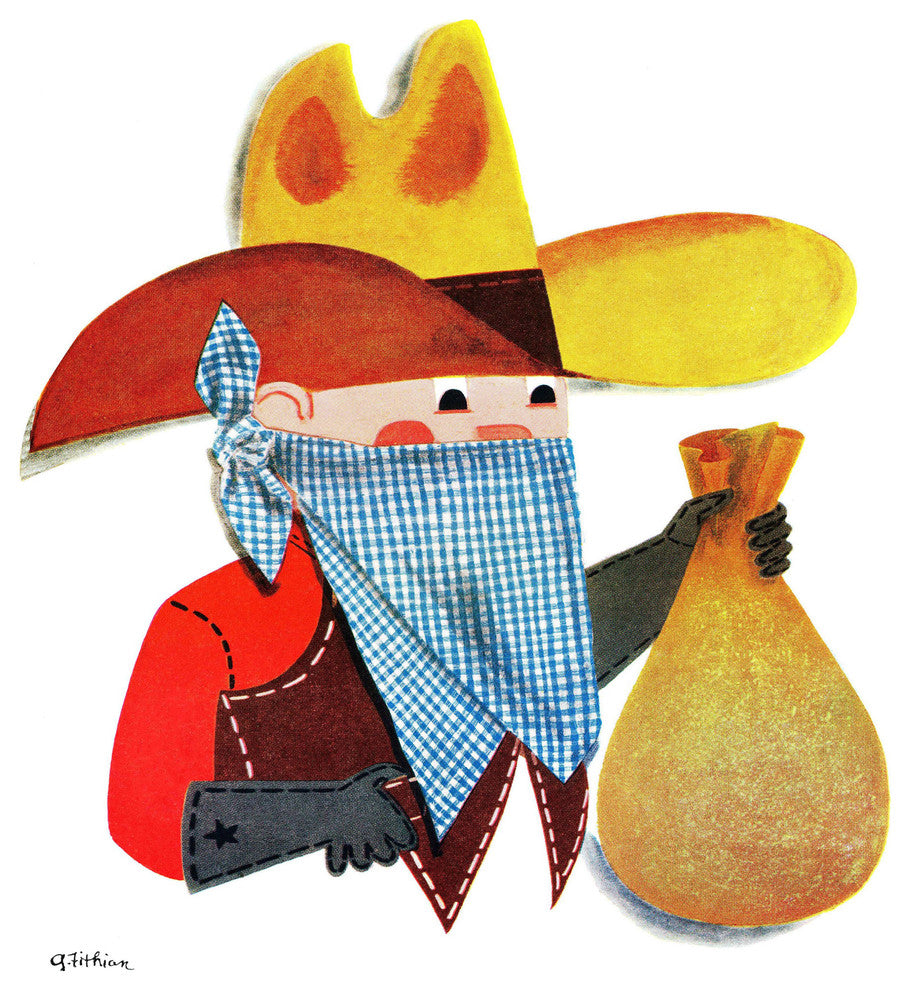 "Cowboy" Painting Print on Canvas by Curtis