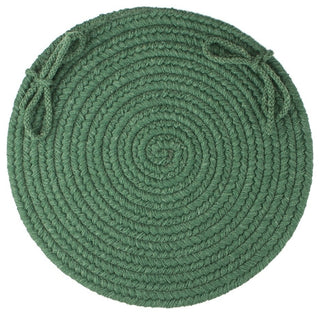 Rhody Rug Wool Solid Chair Pad, Hunter Green, 15"