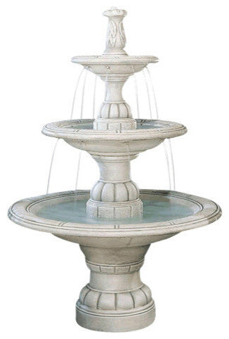 Large Contemporary Tier Fountain, Golden Moss