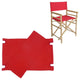 Set of 2 Canvas For Bamboo Director Chair, Red