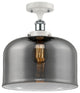 Innovations 916-1C-WPC-G73-L 1-Light Semi-Flush Mount, White, Polished Chrome