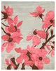 Blue Transitional Floral Jasmine Area Rug