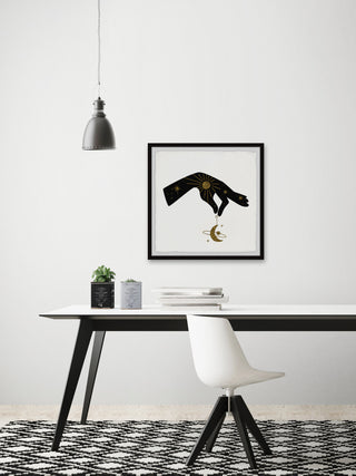 "Celestial Balance" Framed Painting Print, 18x18