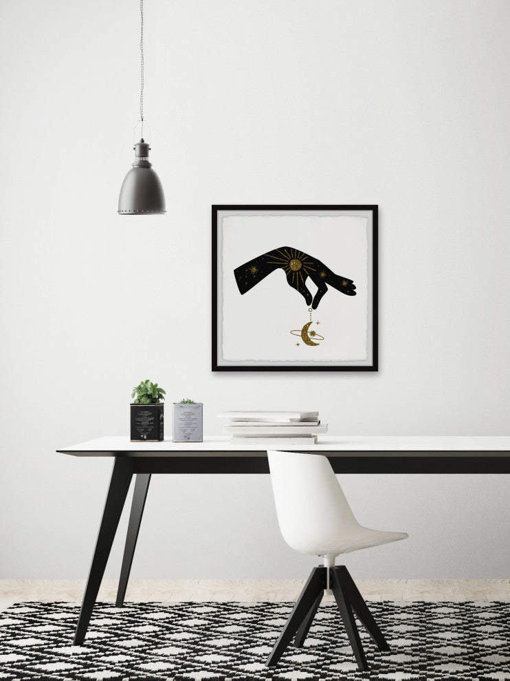 "Celestial Balance" Framed Painting Print, 18x18