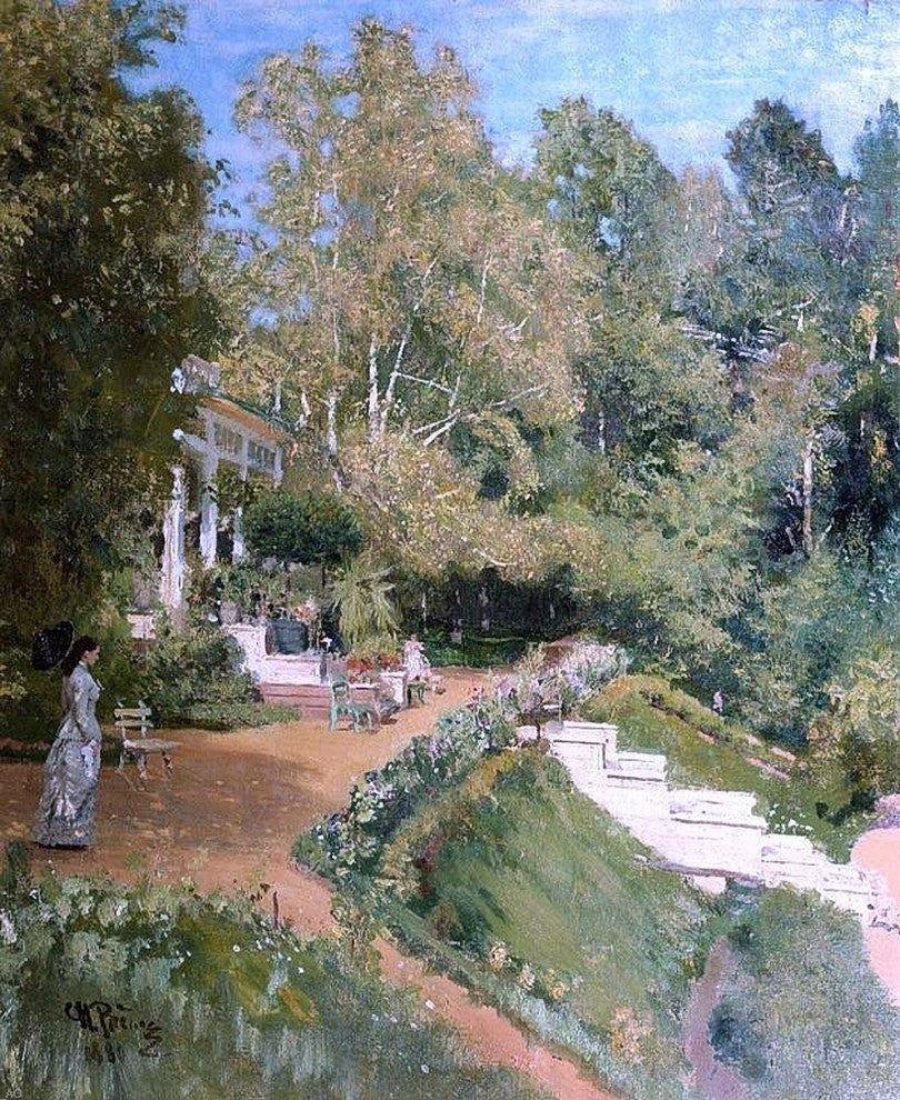 Ilia Efimovich Repin Summer Day in Abramtsevo, 20"x25" Gallery Wrapped Canvas