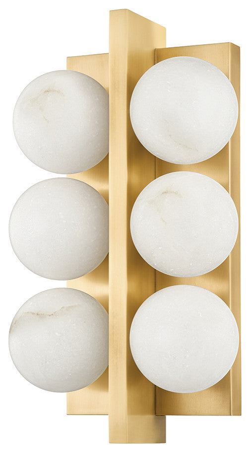 Emille 6 Light Sconce, Brass
