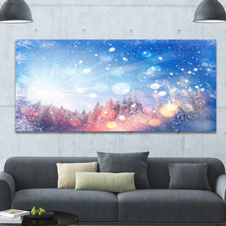 Winter Trees Snowbound, Landscape Canvas Art Print, 60"x28"