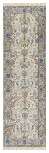 Surya Zeus ZEU-7829 3'9"x5'9" Rug, Ivory/Denim/Olive/Teal/Moss/Mauve
