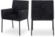 Reeves Upholstered Dining Chair, Black, Chenille , AC,  Matte Black, Set of 2