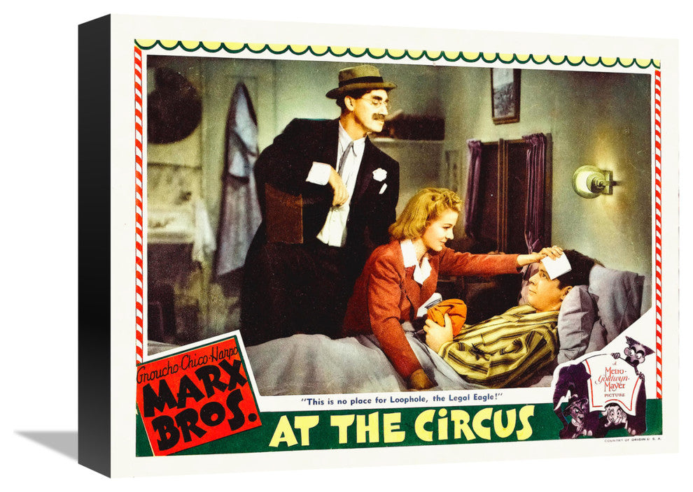 "Marx Brothers - At the Circus 04" Canvas Giclee, 16"x12"