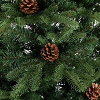7' Pre-Lit Green Fir Artificial Christmas Tree With Lights
