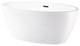 59"x32" Acrylic Freestanding Soaking Bathtub, White/Oil Rubbed Bronze
