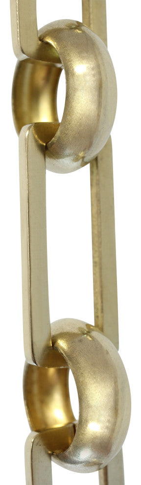 RCH Hardware Brass Rectangle Chandelier Chain, Various Finishes, Polished Brass,
