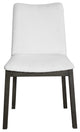 Elegant Dark Espresso Brown/White Dining Chairs, Set of 2