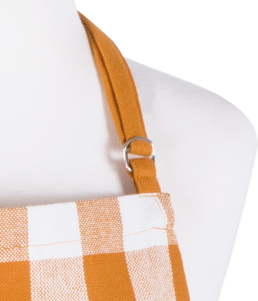 DII Pumpkin Spice Heavyweight Check Fringed Chef Apron
