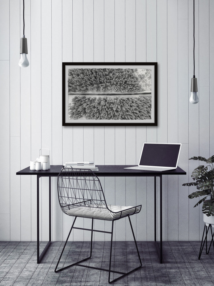 "Road Through the Forest" Framed Painting Print, 12x8