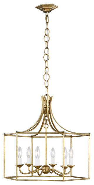 Bantry House Wide Lantern, Antique Gild