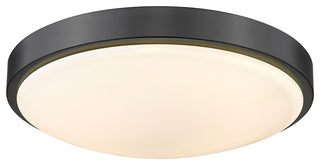Gabi Flush Mount Matte Black With Opal Glass