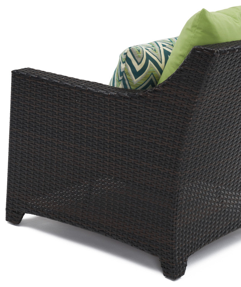 Deco 4 Piece Aluminum Outdoor Patio Corner Sectional Set, Ginkgo Green