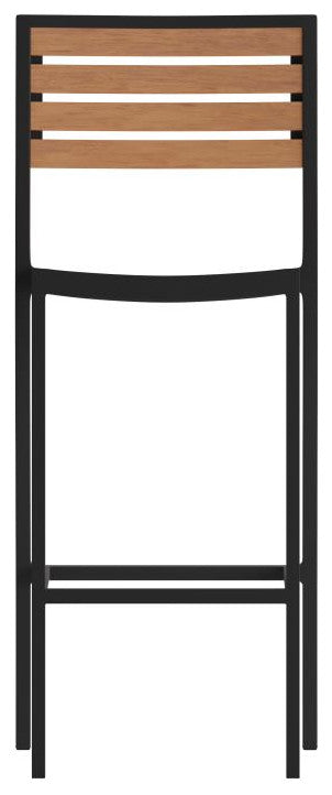 Lark Commercial Grade Outdoor Bar Height Stool, Teak