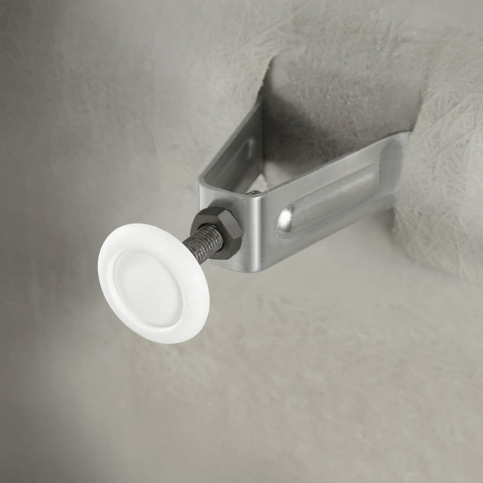 OVE Decors Terra 70" White Acrylic Bathtub, Satin Nickel and Chrome Hardware