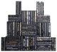 Modern Book Wall Set, Onyx Accents, Set of 75