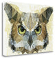 "Abstract Owl" By Ancello, Giclee Print on Gallery Wrap Canvas, Ready to Hang