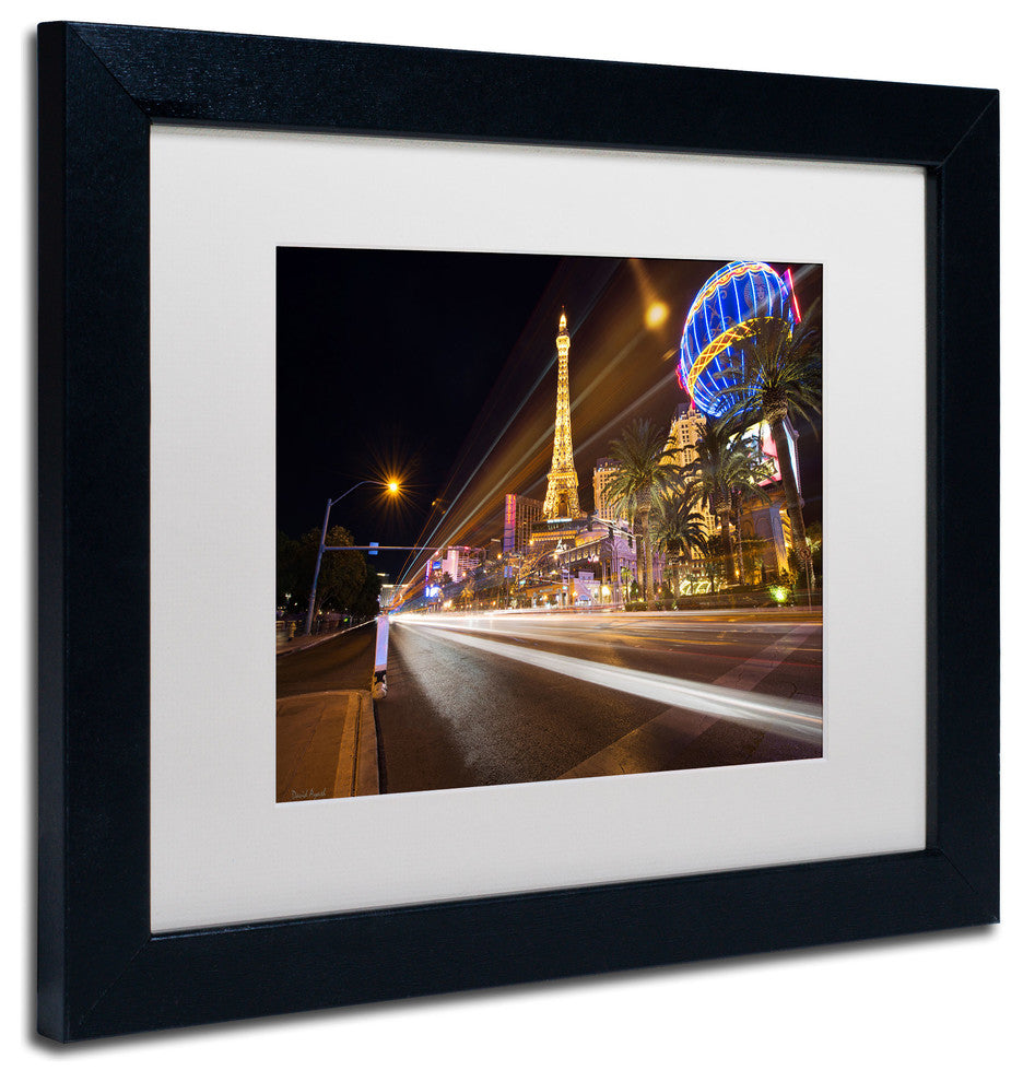'Las Vegas Blvd.' Matted Framed Canvas Art by David Ayash