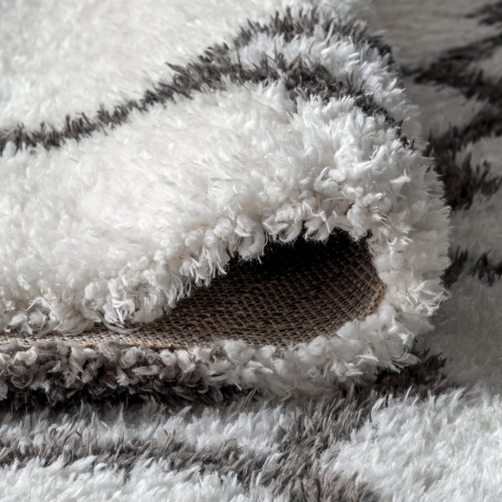Marrakesh Shag Trellis with Tassels Area Rug, 3 X 5