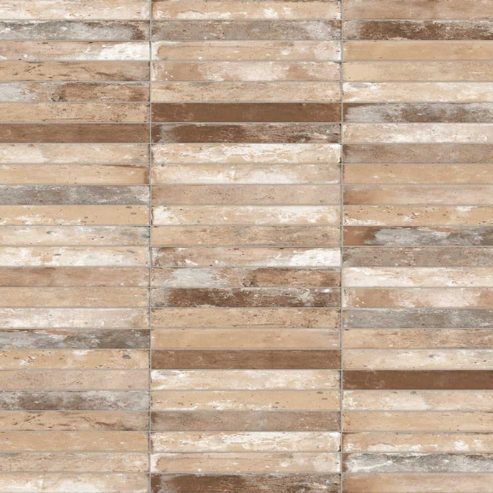 Sedona Charcoal Porcelain Floor and Wall Tile, Multi